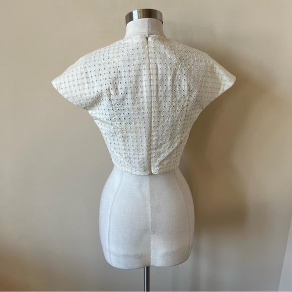 New! Black Iris the dotty eyelet cropped top nwt 13657 - Picture 11 of 13